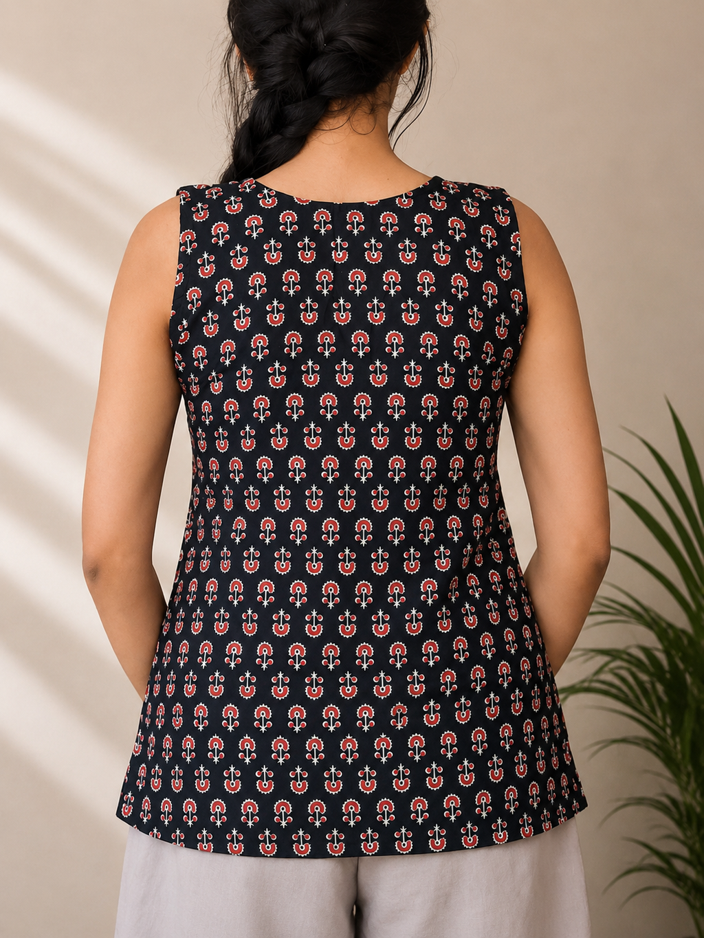 Black Saavi Wrap Top