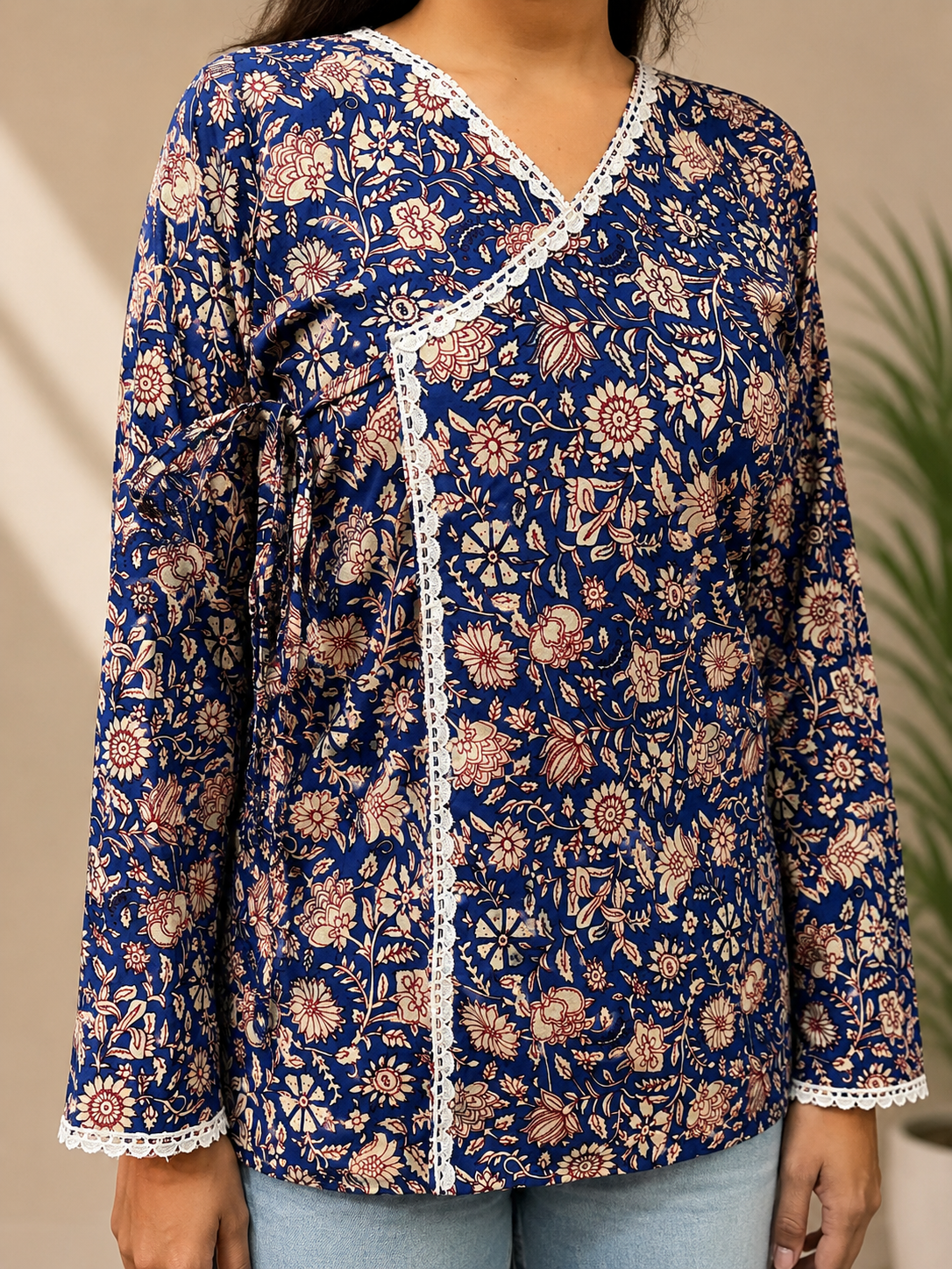 Overlap Full Sleeve Short Kurti