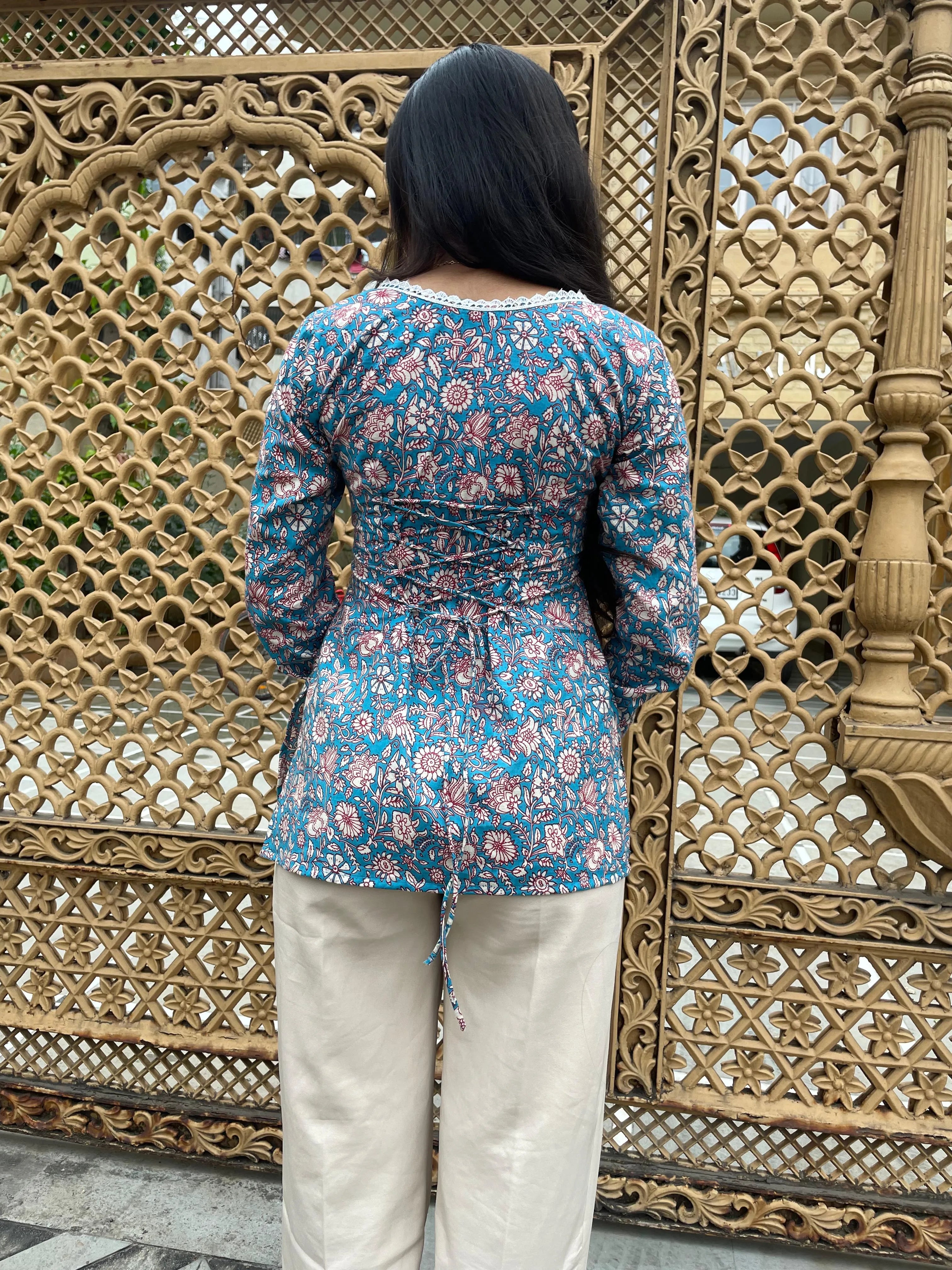 Ranjha- Full Sleeve Corset Back Kurti