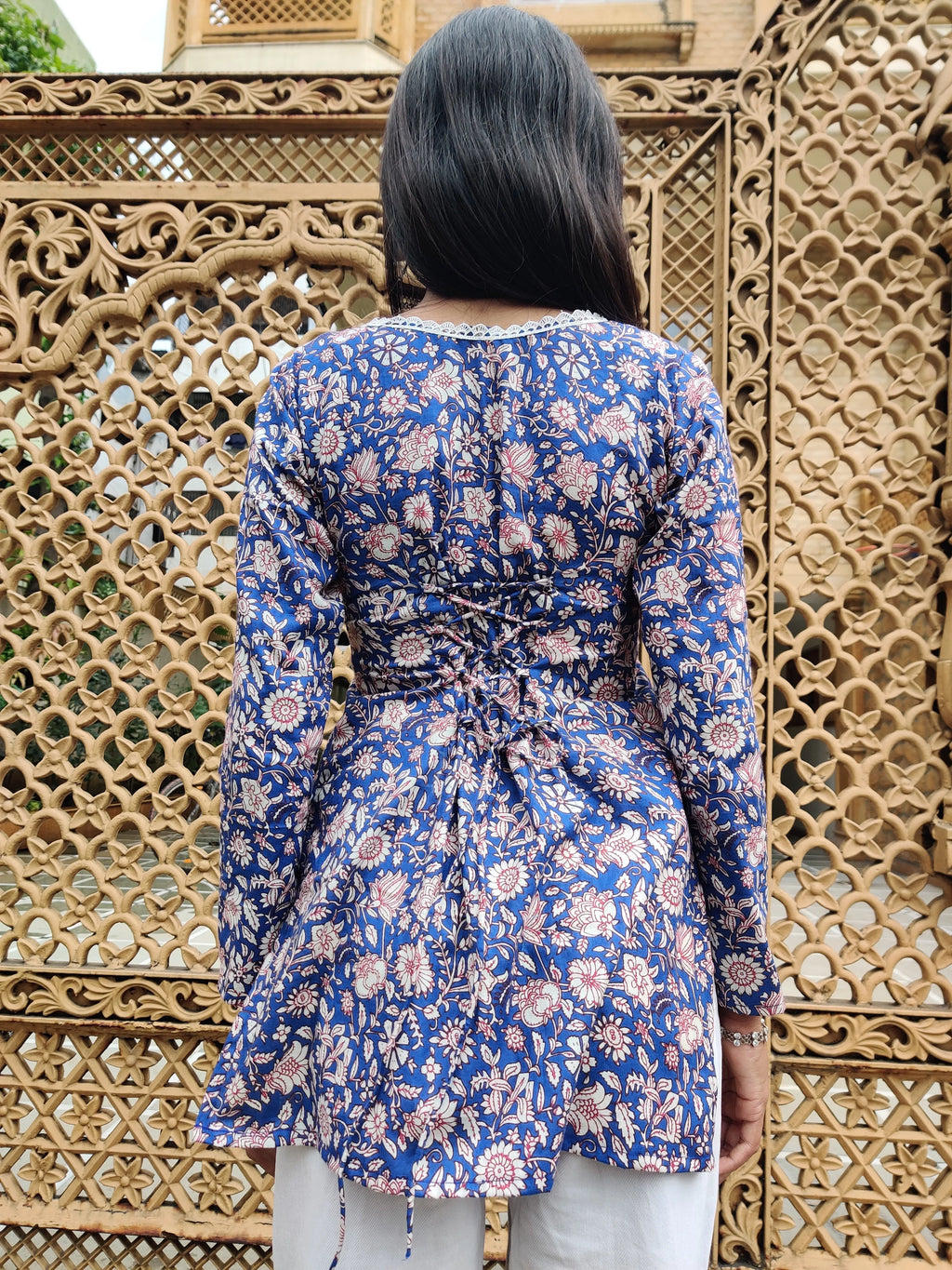 Heer- Full Sleeve Corset Back Kurti