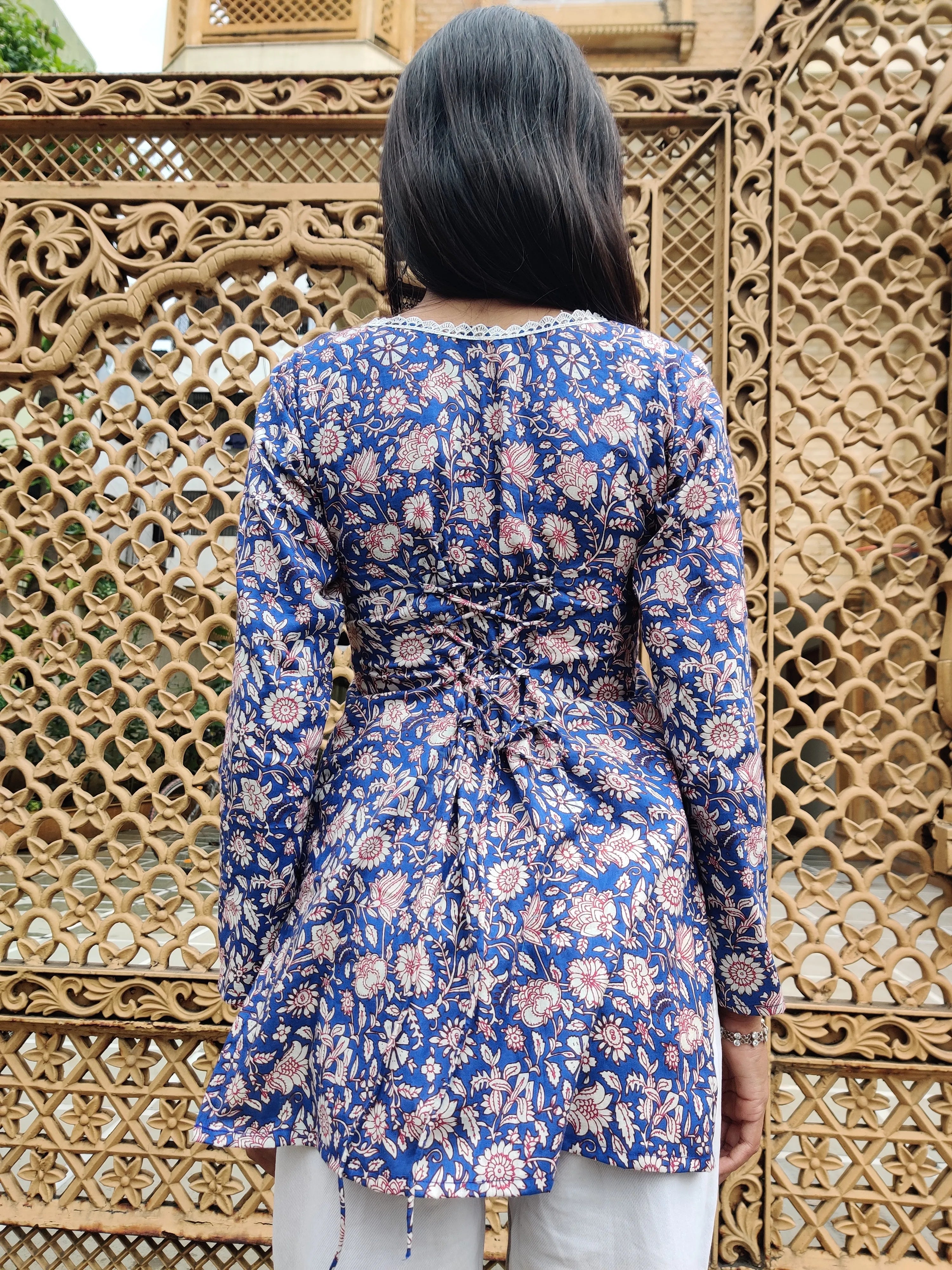 Heer- Full Sleeve Corset Back Kurti