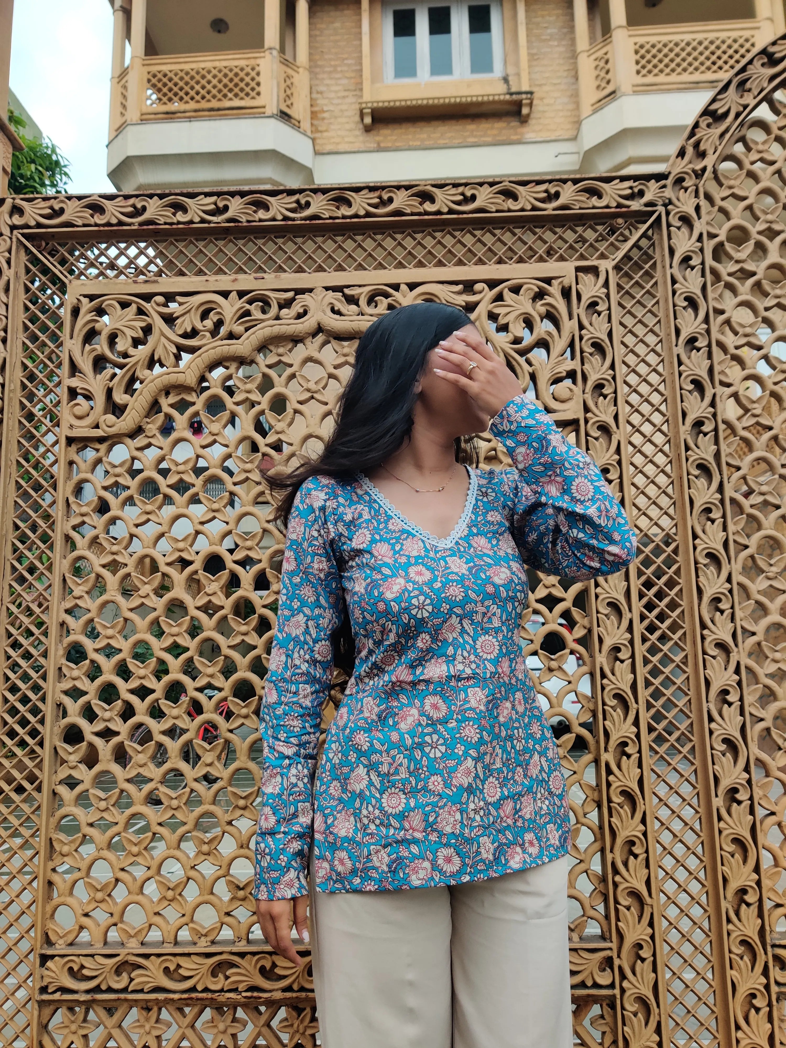 Ranjha- Full Sleeve Corset Back Kurti