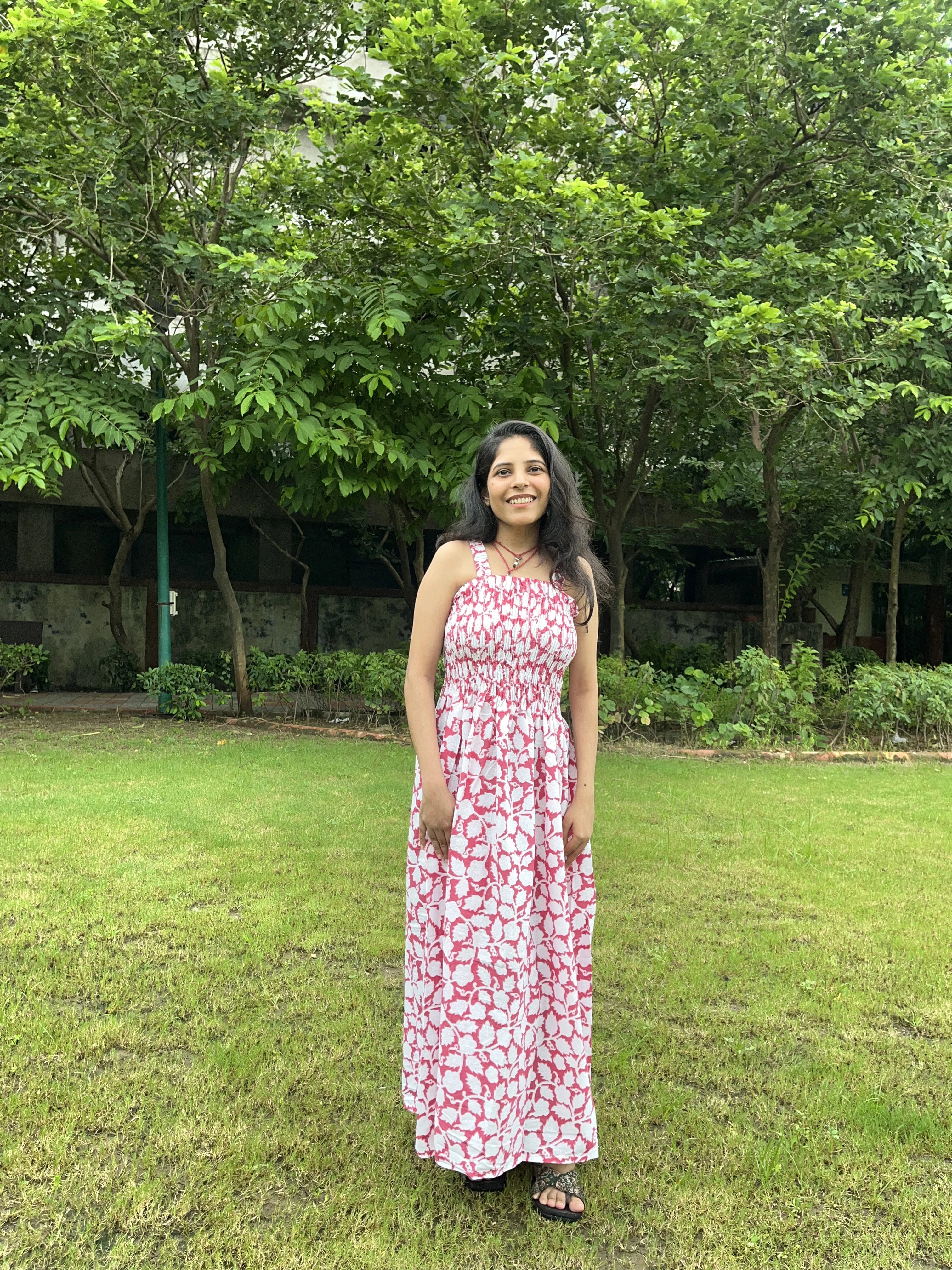 Broad Strap Maxi Cotton Dress