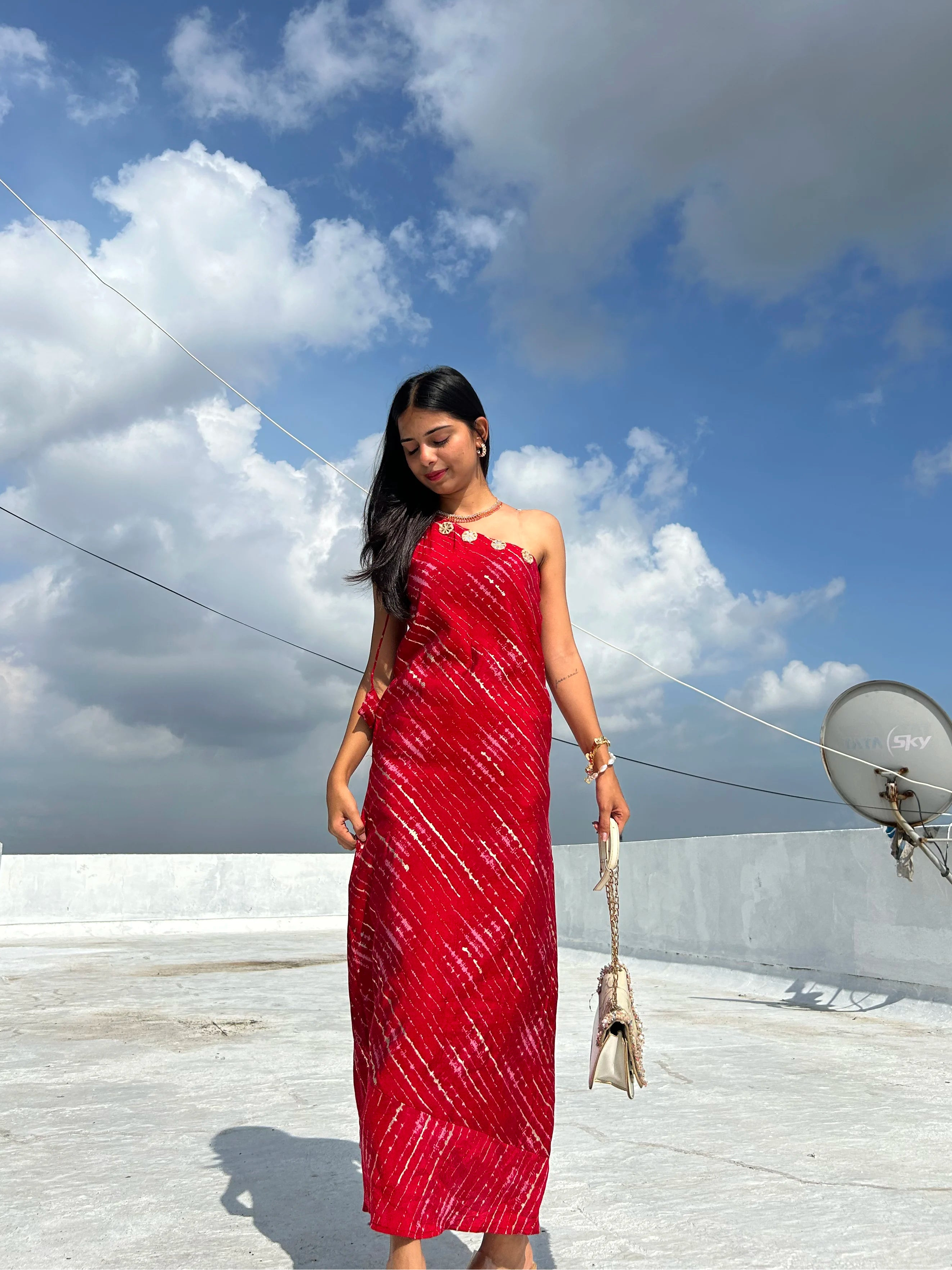 Asymmetric Maxi Dress| One-Side Long Dress