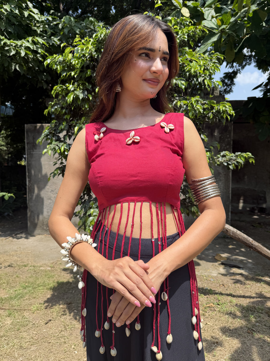 Maroon Kodi Charm Blouse