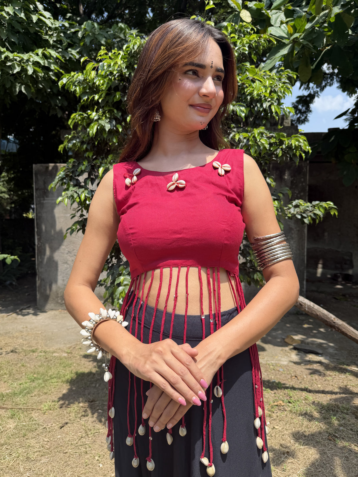 Maroon Kodi Charm Blouse