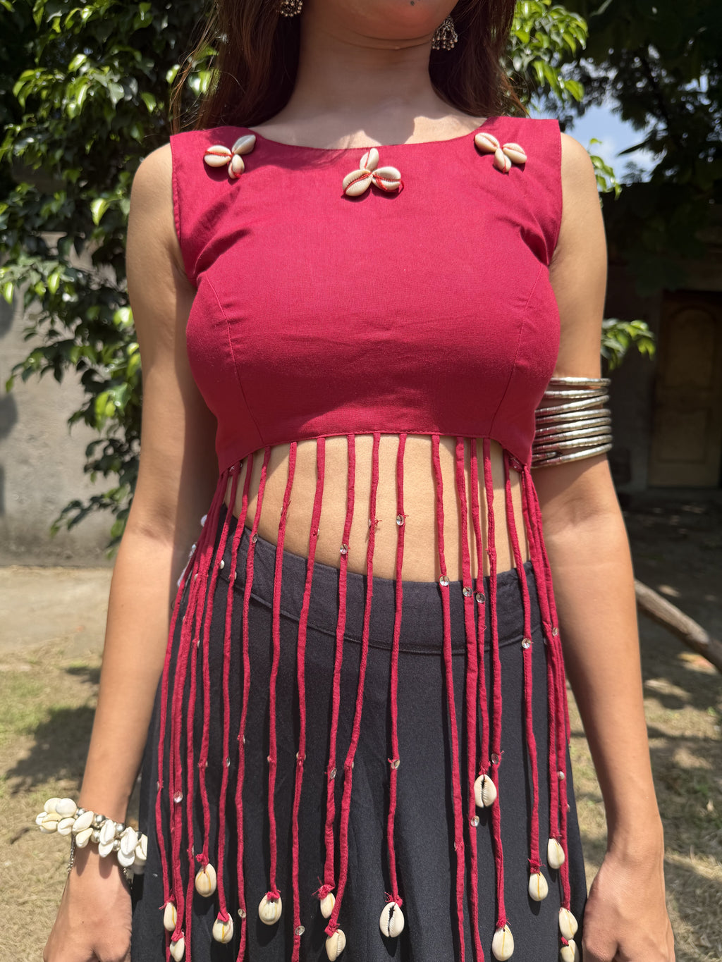 Maroon Kodi Charm Blouse