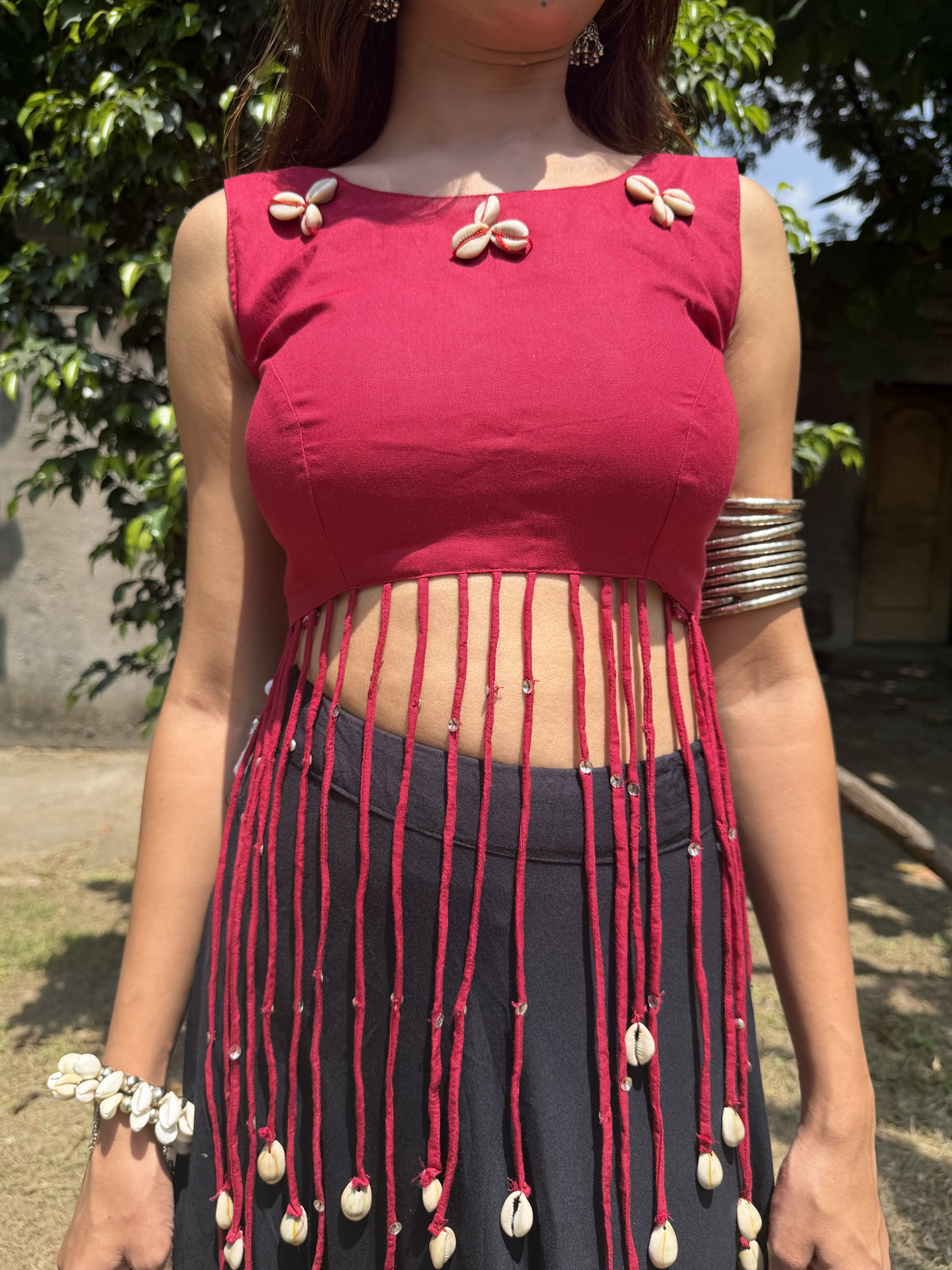 Maroon Kodi Charm Blouse